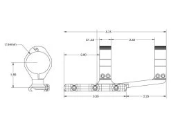 Aero Precision Ultralight 34mm Scope Mount, SPR - Anodized Black 2" Offset -Archery Discount Store 34mm spr diagram