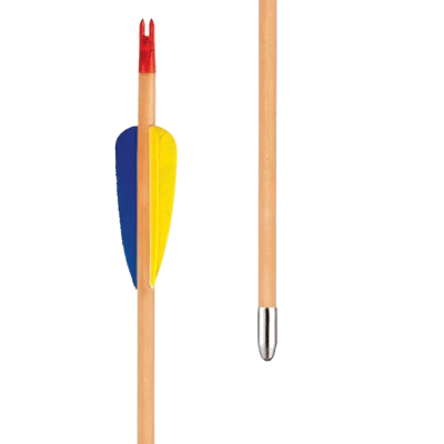 EK Archery 'Natural Feather' Wooden Arrows 28" - 3 Pack 4 EK Archery 'Natural Feather' Wooden Arrows 28" - 3 Pack - Image 2