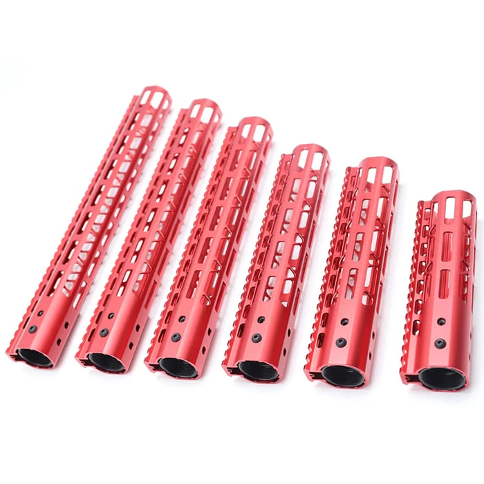 Red Ultralight M-Lok Free Float Handguard 9 Inch 4 Red Ultralight M-Lok Free Float Handguard 9 Inch - Image 2