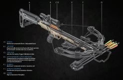 EK Archery HEX-400 Compound Crossbow 210lbs - Matrix Desert -Archery Discount Store HEX4002
