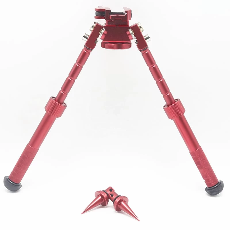 Tactical Aluminium Picatinny Bipod - Red 6 Tactical Aluminium Picatinny Bipod - Red - Image 4