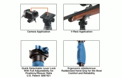 UTG Monopod With V-Rest And Camera Adaptor, 20.5"-58.75" -Archery Discount Store TL MP150Q FEA 01