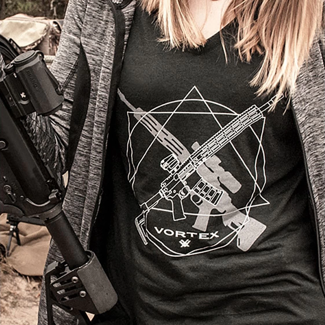 Vortex Optics Ladies Black Rifle T-Shirt - Medium 3 Vortex Optics Ladies Black Rifle T-Shirt - Medium