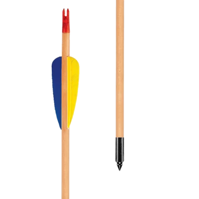 EK Archery 'Natural Feather' Wooden Arrows 32" - 3 Pack 4 EK Archery 'Natural Feather' Wooden Arrows 32" - 3 Pack - Image 2