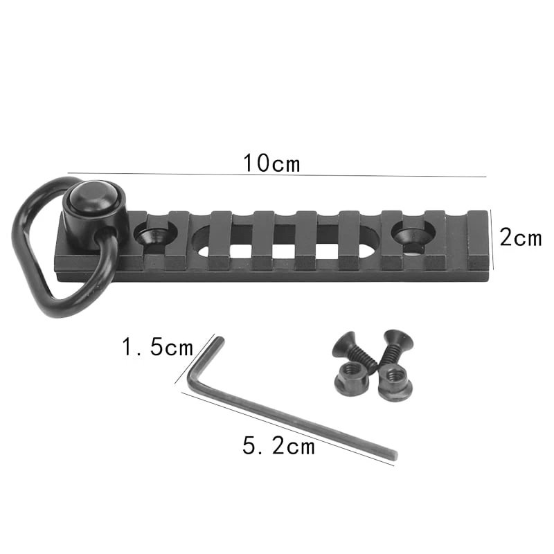 Rifleworks Keymod 8 Slot Picatinny Rail Mount With QD Sling Swivel 6 Rifleworks Keymod 8 Slot Picatinny Rail Mount With QD Sling Swivel - Image 4