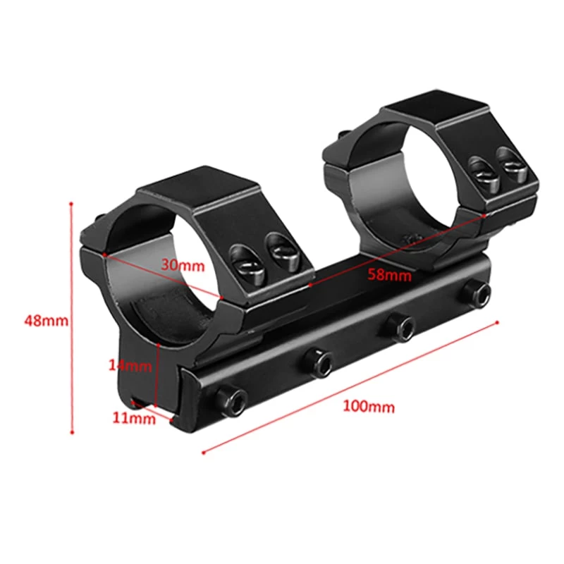 Rifleworks 1PC Medium Profile Airgun Mount W/Stop Pin, 30mm Dia 6 Rifleworks 1PC Medium Profile Airgun Mount W/Stop Pin, 30mm Dia - Image 4