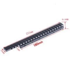 Rifleworks Dovetail 11mm To 20mm Picatinny 21 Slot Scope Base -Archery Discount Store m2751