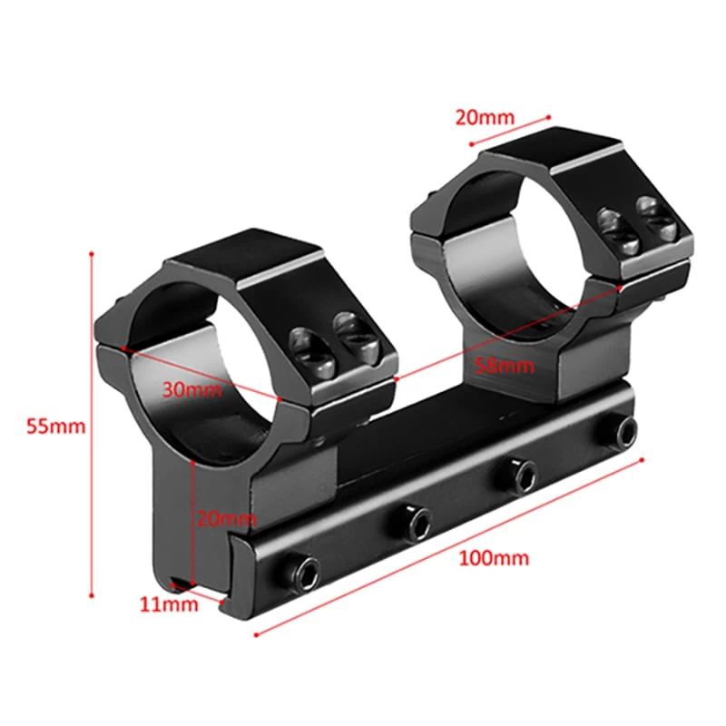 Rifleworks 1PC High Profile Airgun Mount W/Stop Pin, 30mm Dia 4 Rifleworks 1PC High Profile Airgun Mount W/Stop Pin, 30mm Dia - Image 2