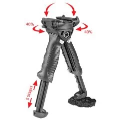 FAB Defense T-POD Generation 2 Rotating Tactical Foregrip & Bipod -Archery Discount Store t pod g2 3d back open black rock arrows