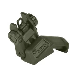 IMI Defense Polymer Rear Flip Up Sight 45 Degrees Offset - Olive Drab Green